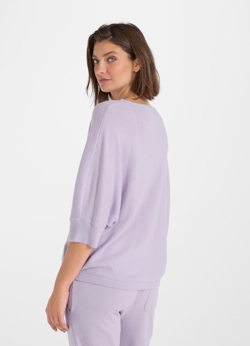 Casual Fit Strick Cashmere Blend - Pullover dusty violet