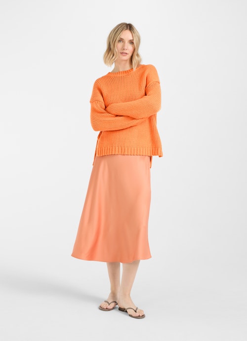 Medium Fit Röcke Satin - Rock jaffa orange