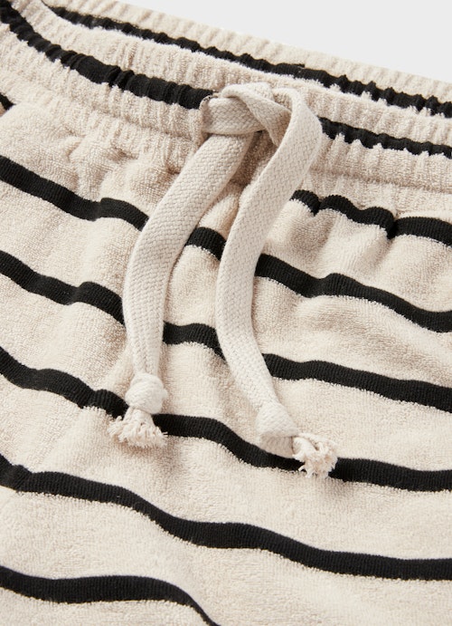 Casual Fit Shorts Light Terry Shorts Striped light walnut