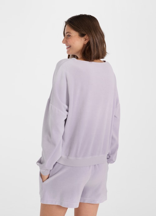 Coupe Loose Fit Sweat-shirts Pull en velours dusty violet