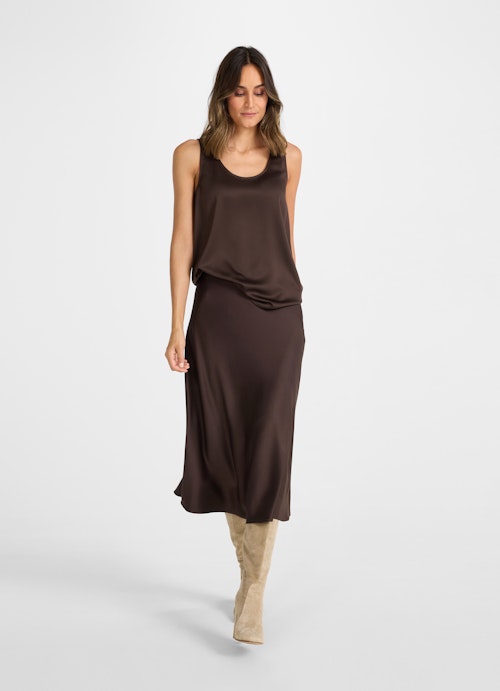 Medium Length Röcke Satin - Rock bitter chocolate