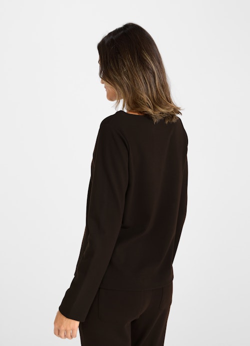 Coupe Slim Fit Pulls sweat-shirt bitter chocolate