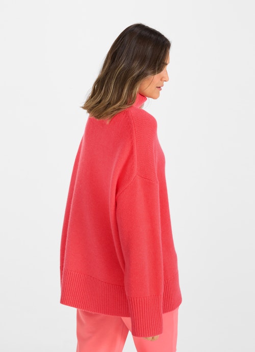 Casual Fit Strick Cashmere - Rollkragenpullover coral