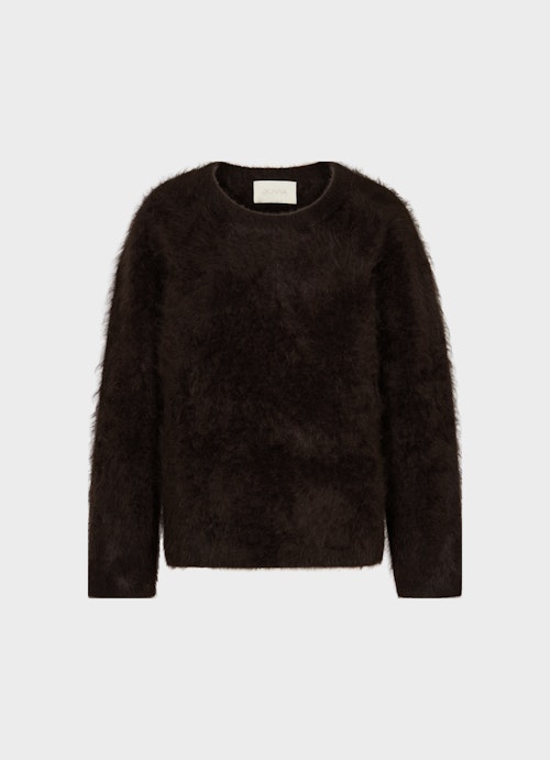 Oversized Fit Strick Cashmere - Pullover bitter chocolate