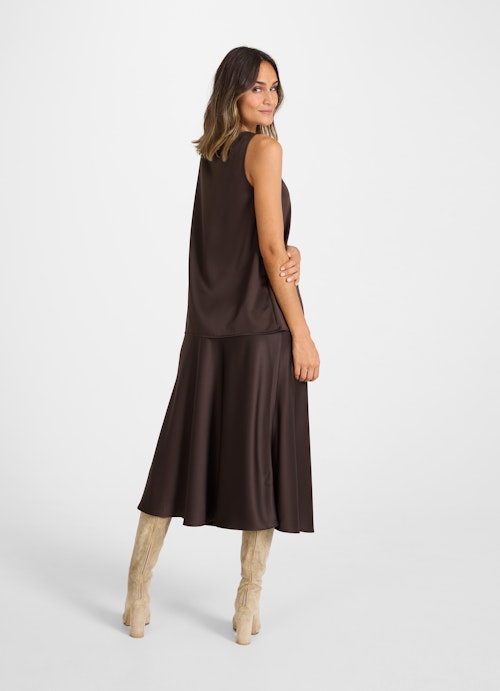 Loose Fit Tops Satin - Top bitter chocolate