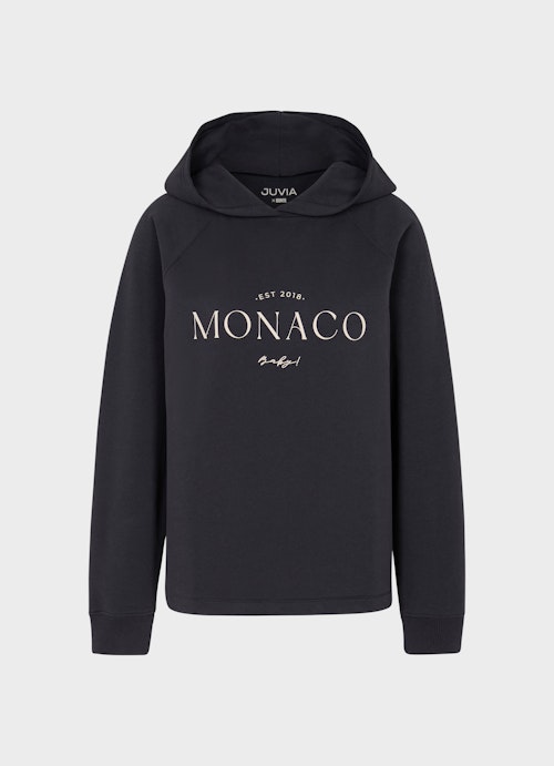 Casual Fit Sweatshirts Fleece Hoodie "Monaco Baby" navy