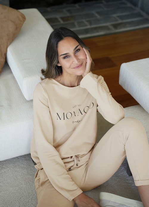 Coupe Casual Fit Pantalons Pantalon en polaire « Monaco Baby ! » light walnut-navy