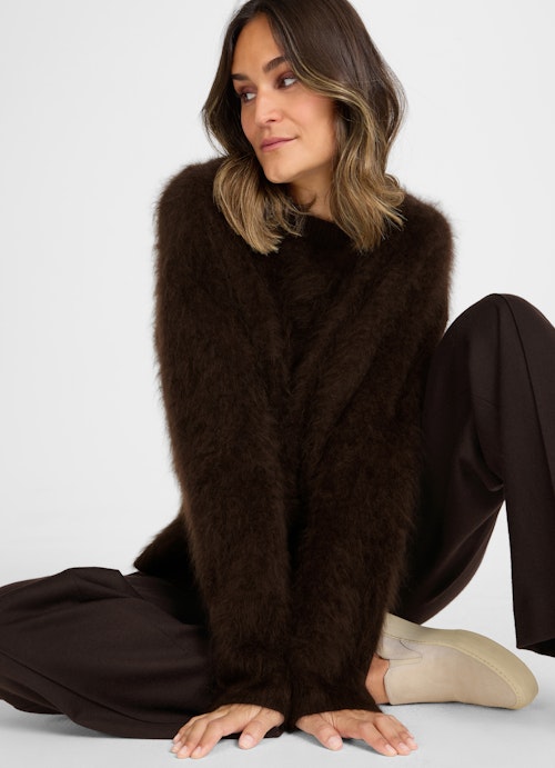 Oversized Fit Strick Cashmere - Pullover bitter chocolate