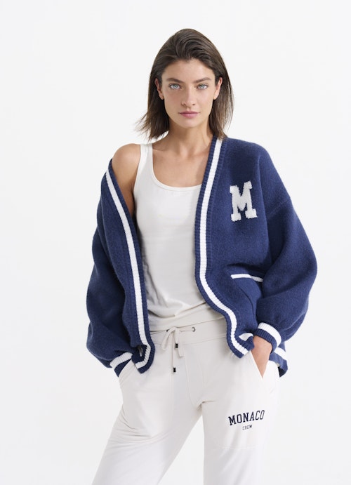 Regular Fit Strick Monaco Baby College Cardigan navy