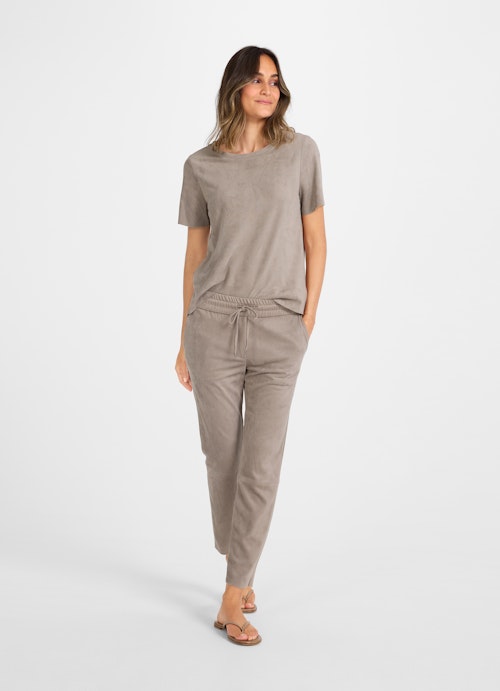 Coupe Loose Fit T-shirts Tech Velours - T-shirt putty