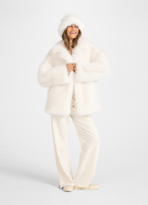 One Size Accessoires Faux Fur - Hut eggshell