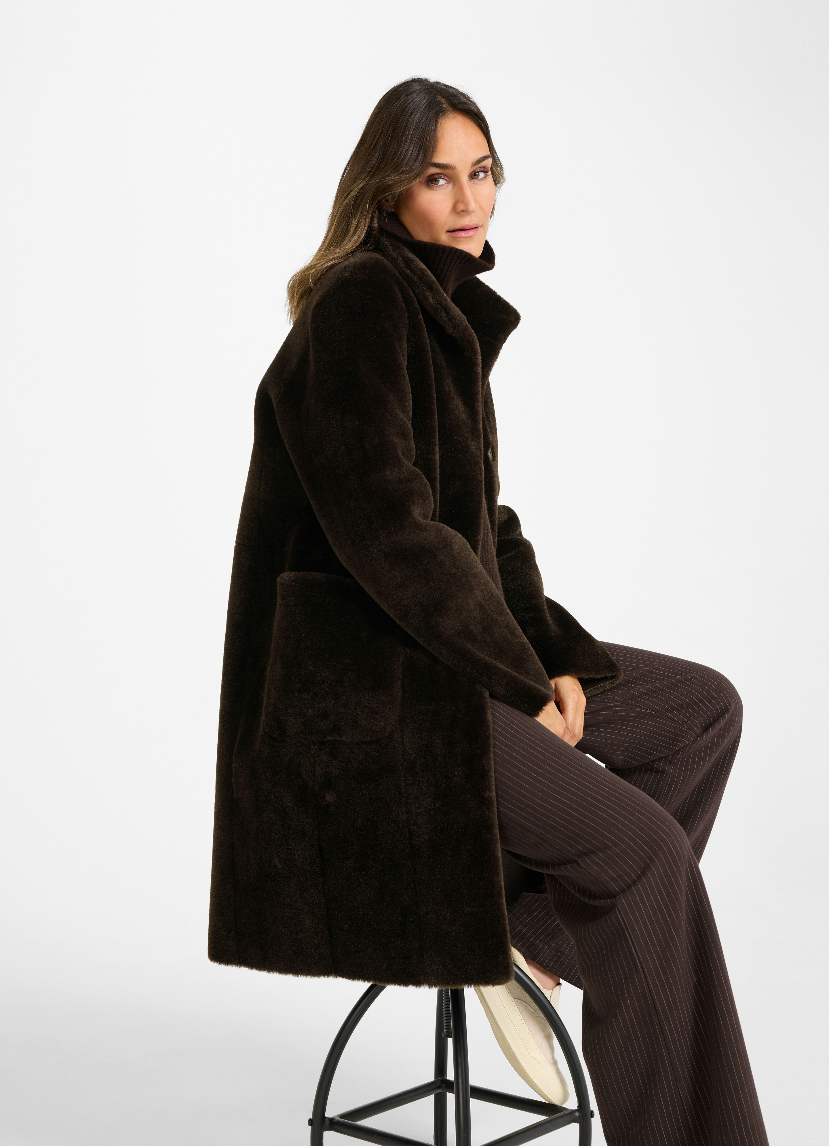 Teddy - Mantel Karolina in Braun | Jacken online kaufen bei JUVIA