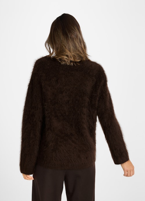 Oversized Fit Strick Cashmere - Pullover bitter chocolate