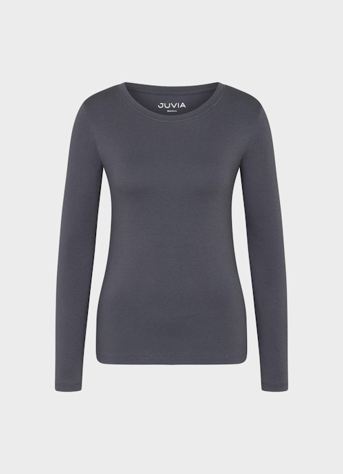 Slim Fit Long sleeve tops Jersey Modal - Longsleeve thunder