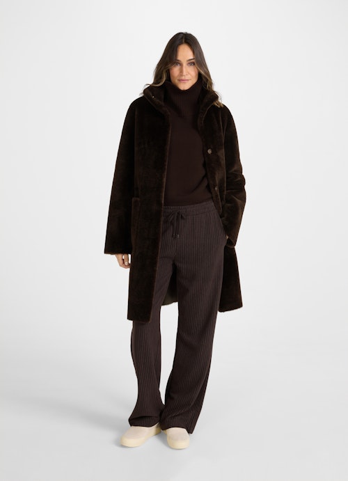 Regular Fit Jackets Teddy coat bitter chocolate