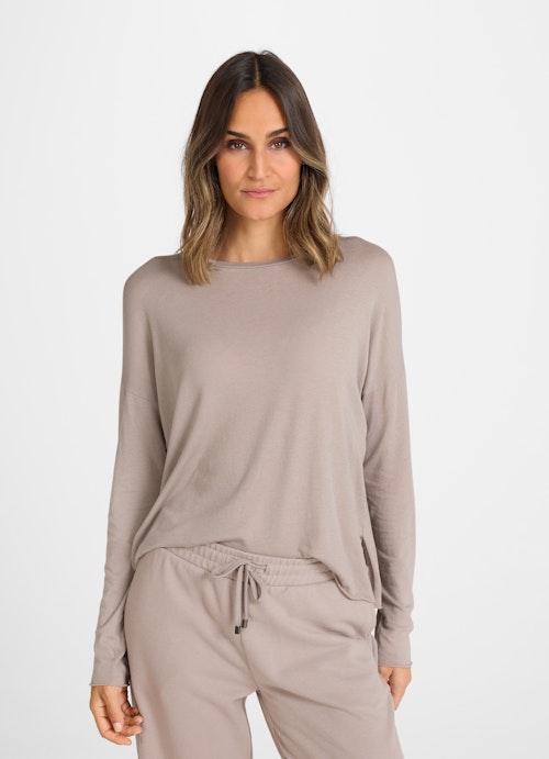 Oversized Fit Longsleeves Jersey Modal - Longsleeve putty