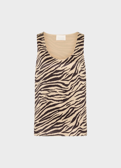 Coupe Loose Fit Hauts haut en satin champagne