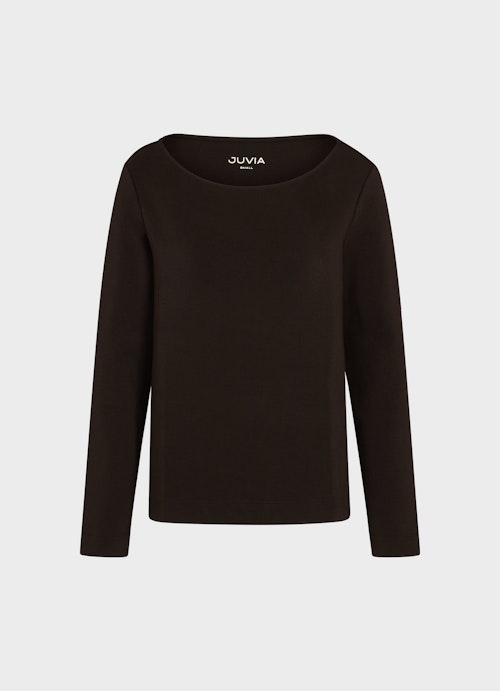 Coupe Slim Fit Pulls sweat-shirt bitter chocolate