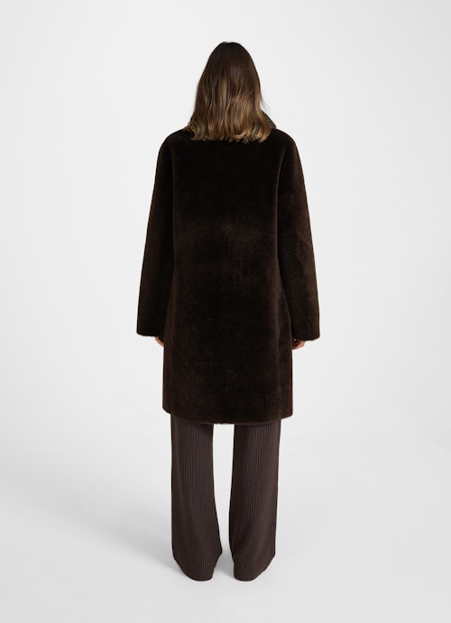 Regular Fit Jackets Teddy coat bitter chocolate