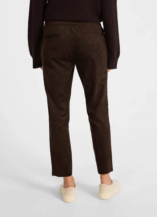 Regular Fit Pants Tech Velour Pants bitter chocolate