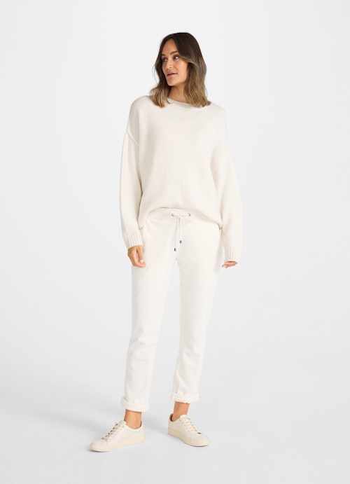 Casual Fit Strick Cashmere - Pullover eggshell