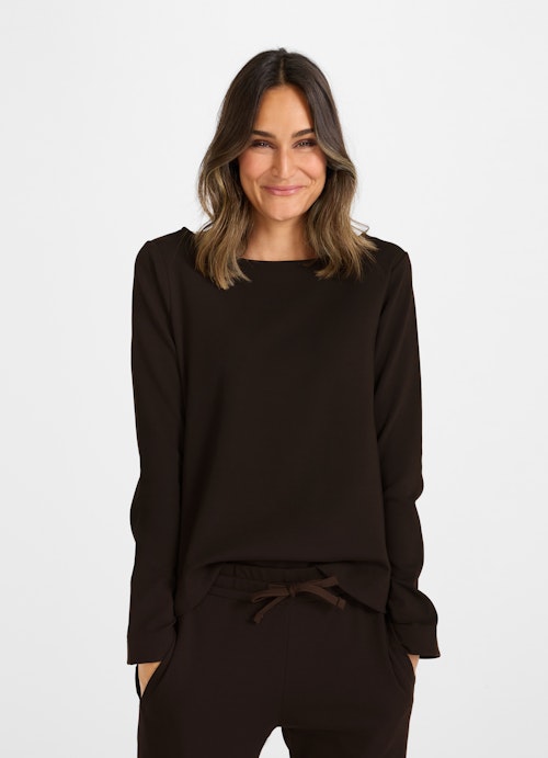 Coupe Slim Fit Pulls sweat-shirt bitter chocolate