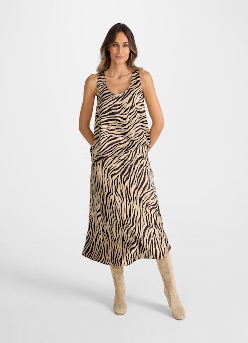 Coupe Loose Fit Hauts haut en satin champagne