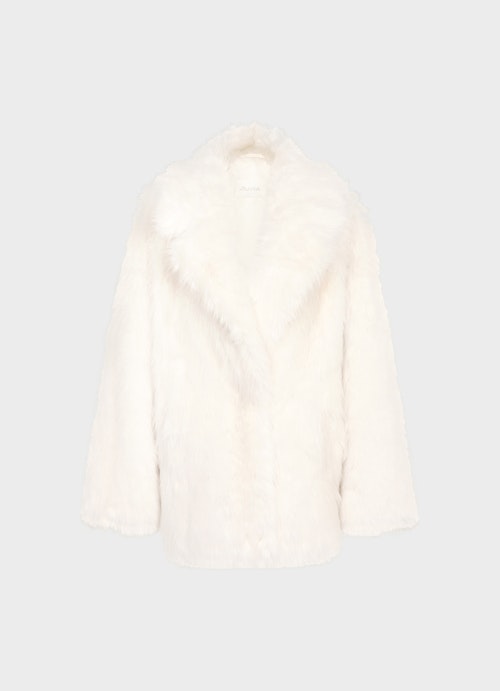 Oversized Fit Jacken Faux Fur - Mantel eggshell