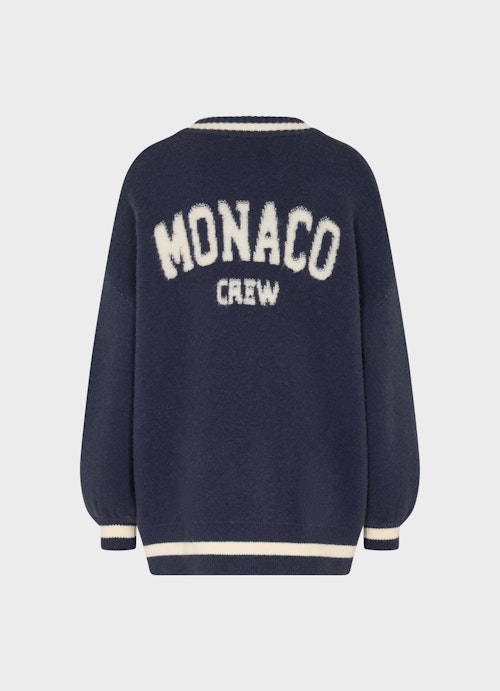 Regular Fit Strick Monaco Baby College Cardigan navy