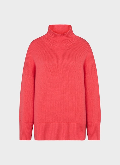 Casual Fit Strick Cashmere - Rollkragenpullover coral
