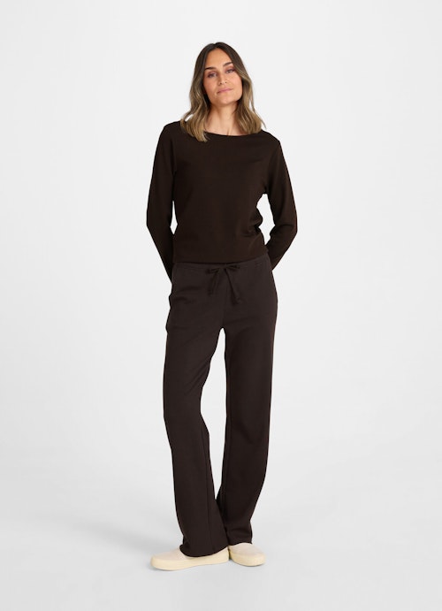 Boot Cut Hosen Wide Leg Fit - Sweatpants bitter chocolate