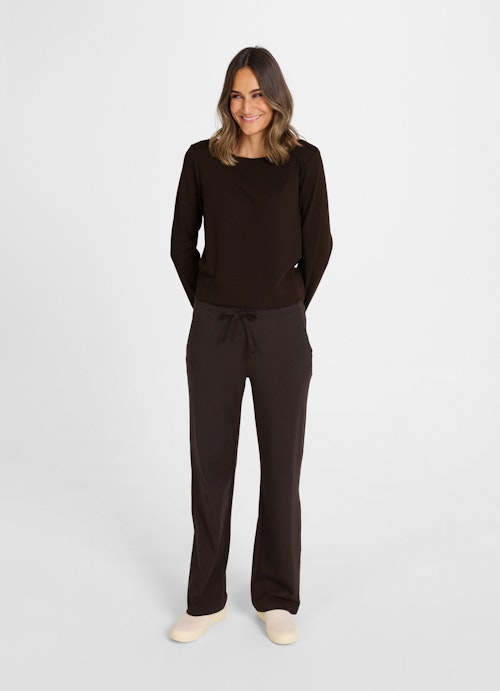 Boot Cut Hosen Wide Leg Fit - Sweatpants bitter chocolate