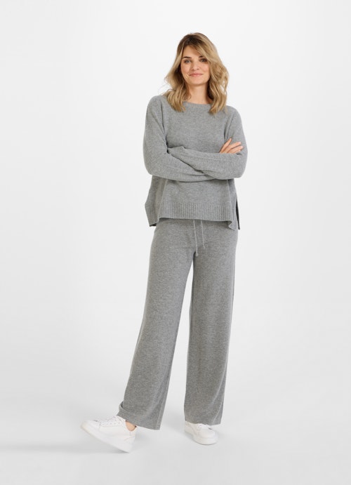 Oversized Fit Strick Cashmere Blend - Pullover steel grey mel.