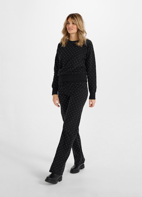 Boot Cut Hosen Wide Leg Fit - Sweatpants black