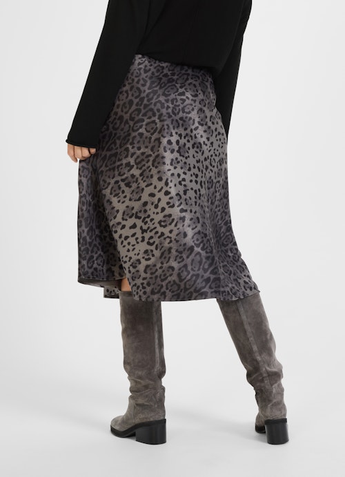 Medium Length Röcke Satin - Rock steel grey