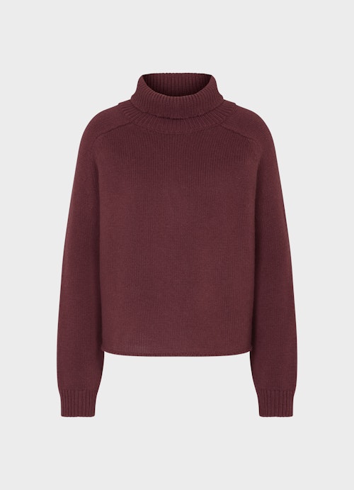 Coupe oversize Maille Pull à col roulé en cachemire mélangé grape