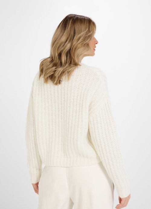 Coupe Casual Fit Maille pull en alpaga eggshell
