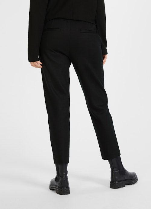 Regular Fit Hosen Flannel - Hose black