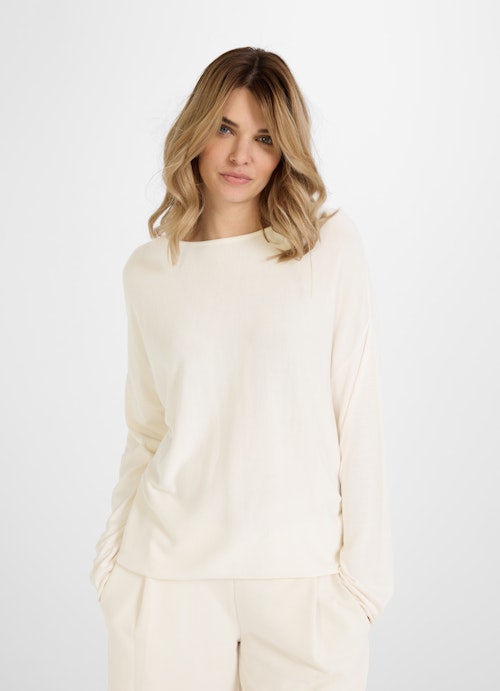 Coupe Casual Fit Sweat-shirts Pull extensible en viscose eggshell