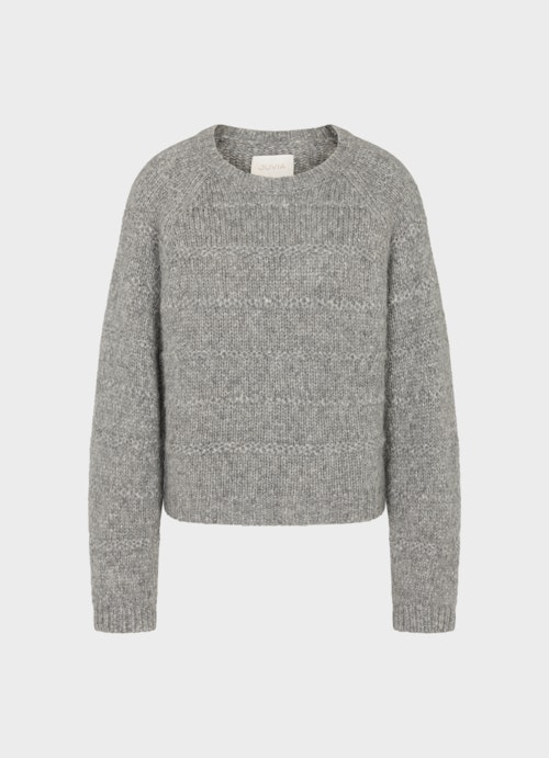 Coupe Casual Fit Maille pull en alpaga steel grey mel.