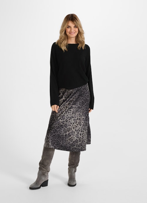 Medium Length Röcke Satin - Rock steel grey