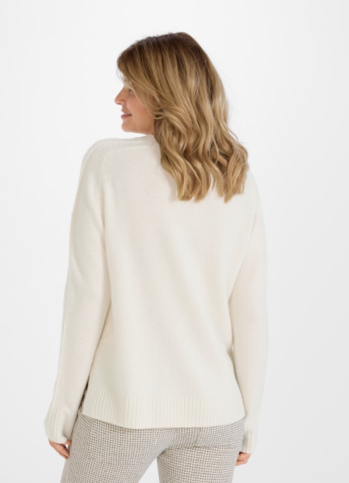 Coupe oversize Maille Pull en cachemire mélangé eggshell