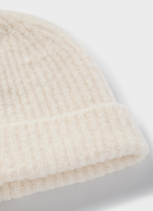 One Size Strick Wollmütze eggshell