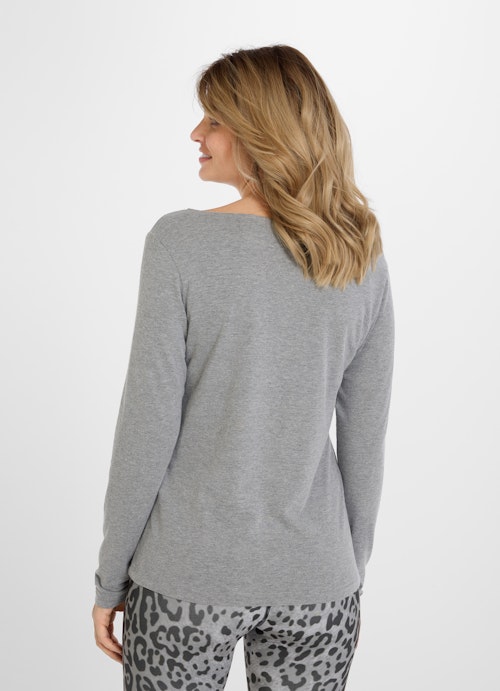Coupe Regular Fit Sweat-shirts Modal - Manches longues steel grey mel.