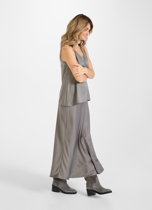 Coupe Loose Fit Hauts Satin - Haut steel grey
