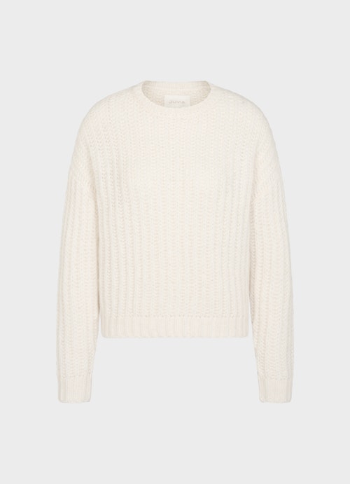 Coupe Casual Fit Maille pull en alpaga eggshell