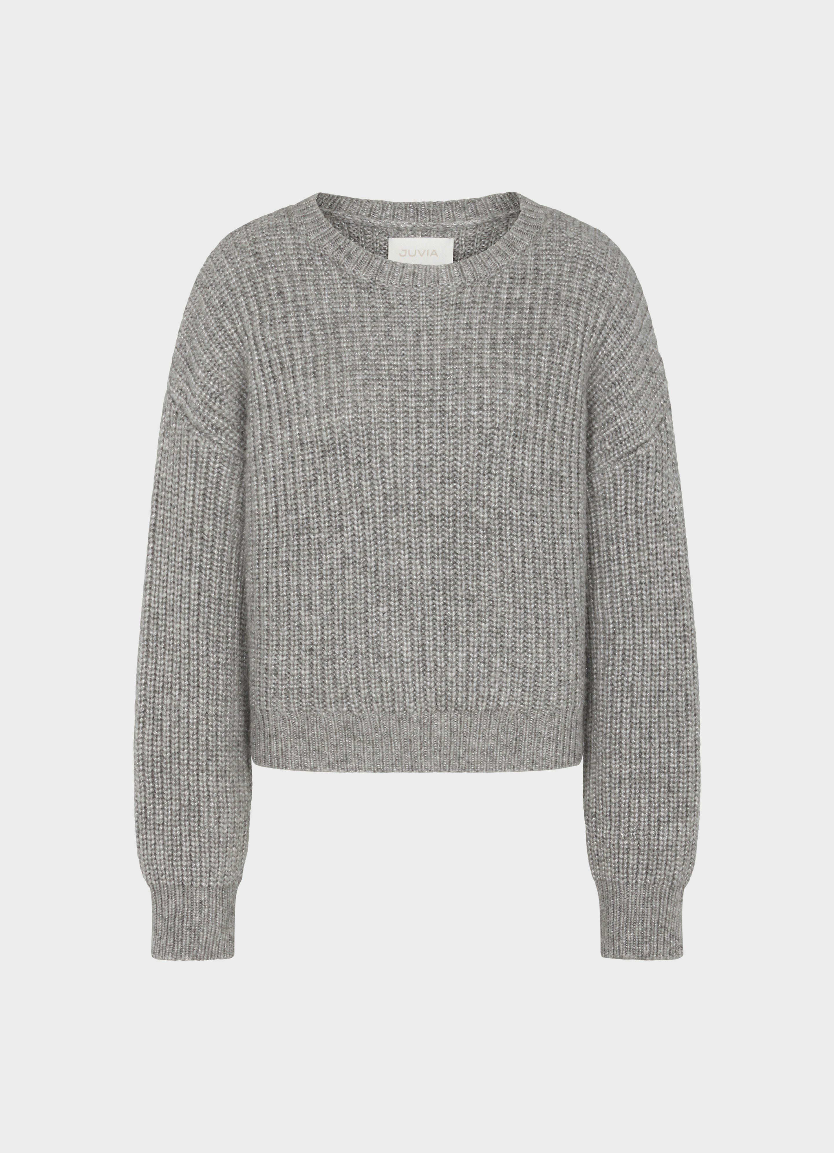 Grey Knit sweater Emilie | Buy Knitwear online at JUVIA