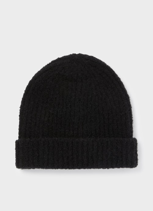 One Size Strick Wollmütze black