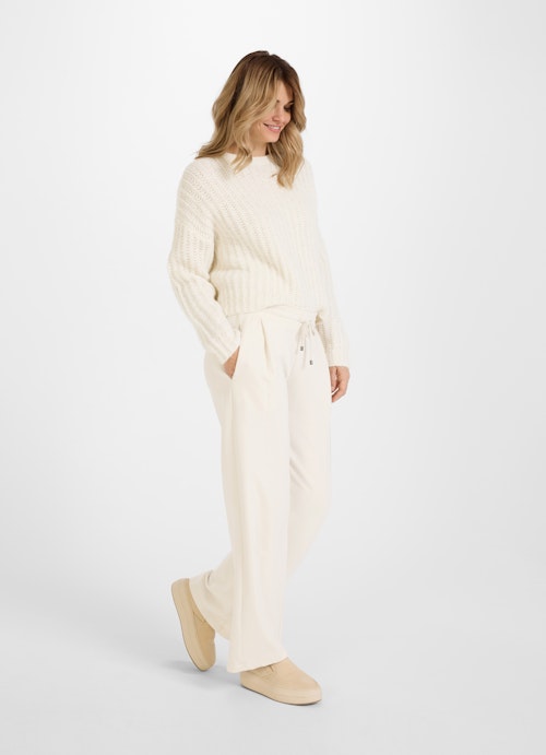 Coupe Casual Fit Maille pull en alpaga eggshell