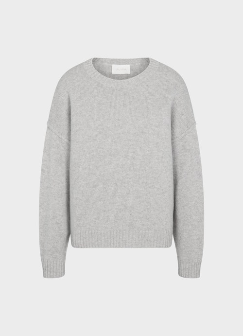Casual Fit Strick Cashmere - Pullover heather grey